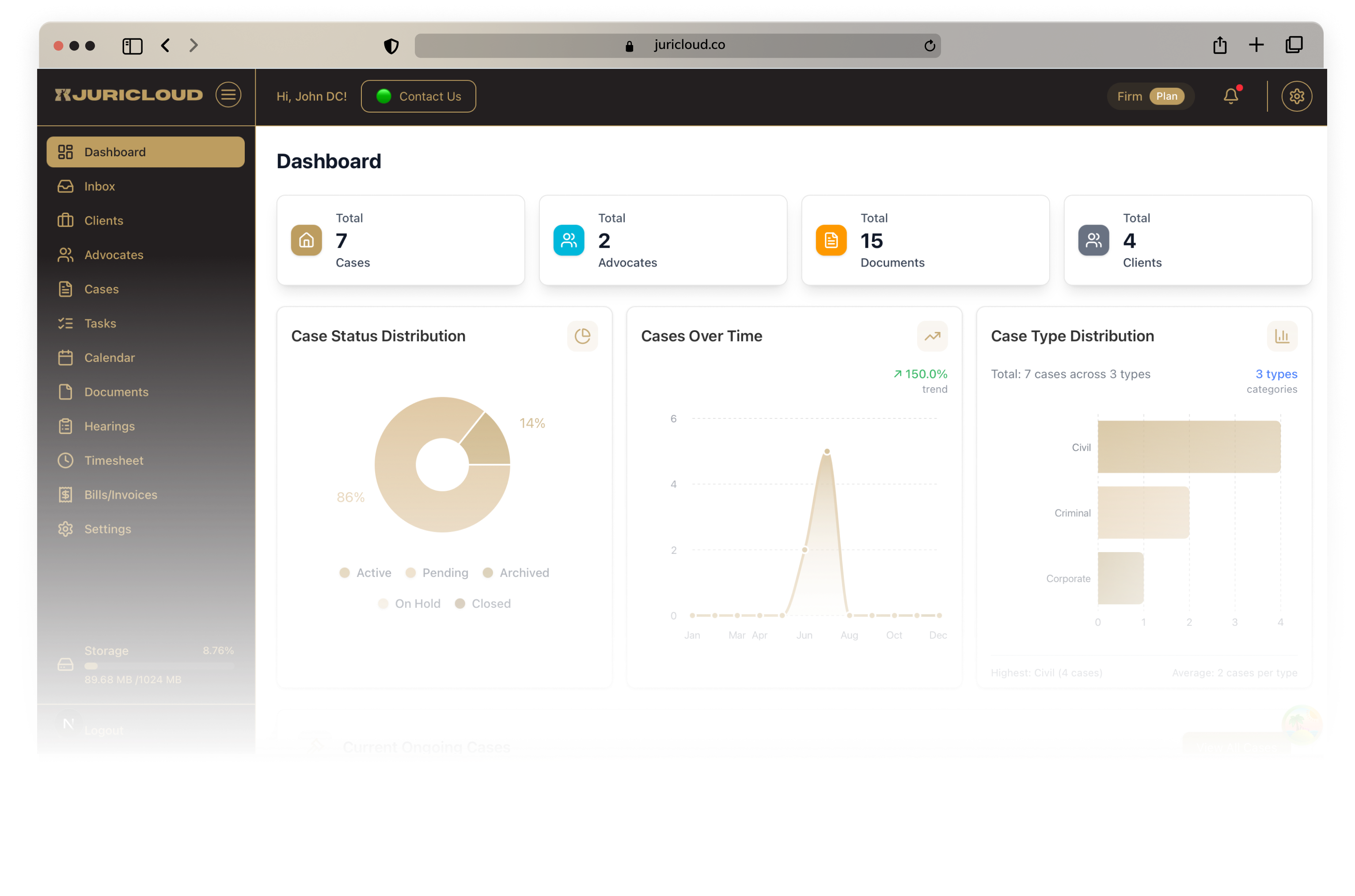 Dashboard Screenshot
